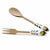 UTENSIL SET: LEMON Design - Hard Wood with Hand Painted Ceramic Handle (Pair Set) - artisticaitalian.com