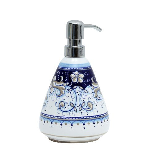 DERUTA VARIO BLUE: Liquid Soap/Lotion Dispenser with Chrome Pump (Medium 18 OZ) - artisticaitalian.com