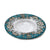 DERUTA COLORI: Olive Oil Fancy Dipping Bowl with large rim AQUA/TEAL Color - artisticaitalian.com