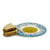 DERUTA COLORI: Olive Oil Fancy Dipping Bowl with large rim AQUA/TEAL Color - artisticaitalian.com