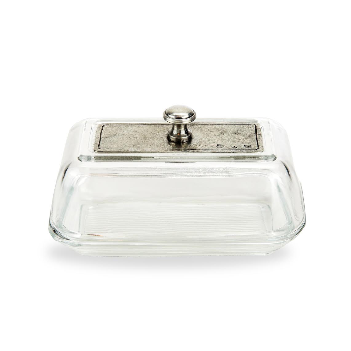 ARTE ITALICA: Vintage Glass Butter Dish - artisticaitalian.com