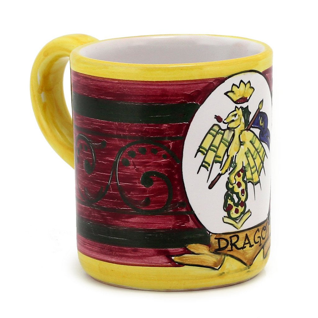 PALIO DI SIENA: DRAGO (Dragon) Mug (10 OZ) - artisticaitalian.com