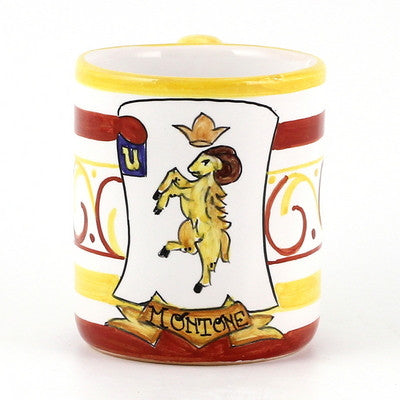 PALIO DI SIENA: VALDIMONTONE (Valley of the Ram) Mug (10 OZ) - artisticaitalian.com