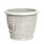 SCAVO CLASSICO: The perfect Cachepot Planter! Two Lion Heads+Rings ANTIQUE MARTELLATO WHITE - artisticaitalian.com