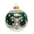 CHRISTMAS ORNAMENT: Deruta Vario Deluxe Round Ball (3" Ø) -  SAGE GREEN - artisticaitalian.com