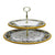 DERUTA VARIO FOGLIE: Two Tier Luxury Tid Bit Server - Cupcakes Tray - artisticaitalian.com