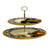 DERUTA VARIO FONDO NERO: Two Tier Luxury Tid Bit Server - Cupcakes Tray - artisticaitalian.com