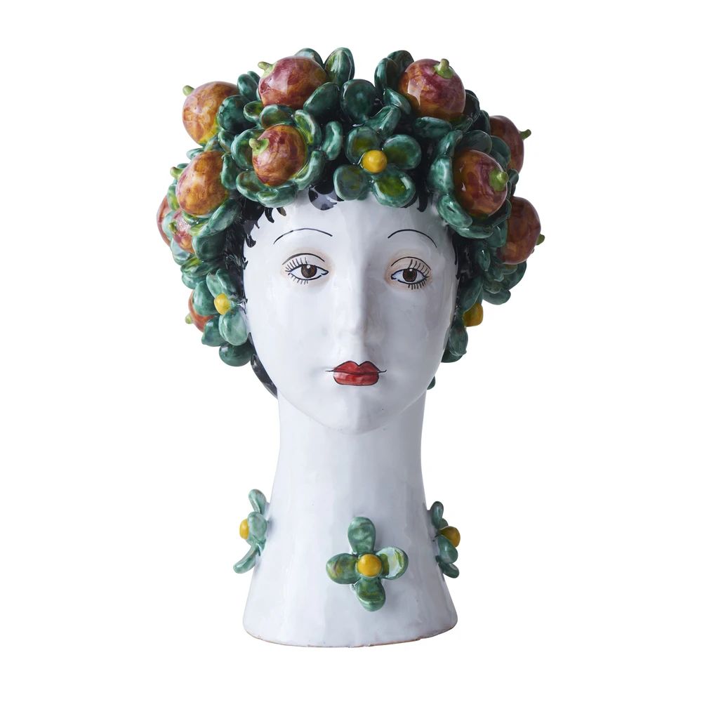 DONATELLO HEADS: Ceramic Head Vase - Persimmon Decor - artisticaitalian.com