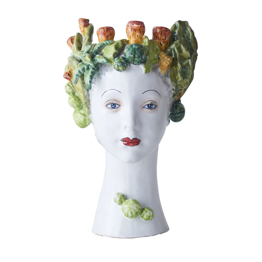 DONATELLO HEADS: Ceramic Head Vase - Succulent Decor - artisticaitalian.com