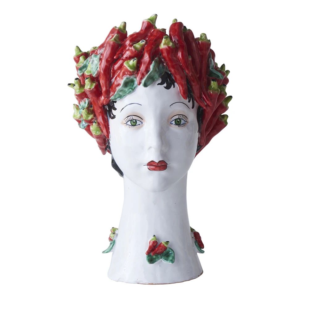 DONATELLO HEADS: Ceramic Head Vase - Peppers Decor - artisticaitalian.com