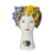 DONATELLO HEADS: Ceramic Head Vase - Grape Decor - artisticaitalian.com