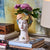 DONATELLO HEADS: Ceramic Head Vase - Leaves Decor - artisticaitalian.com