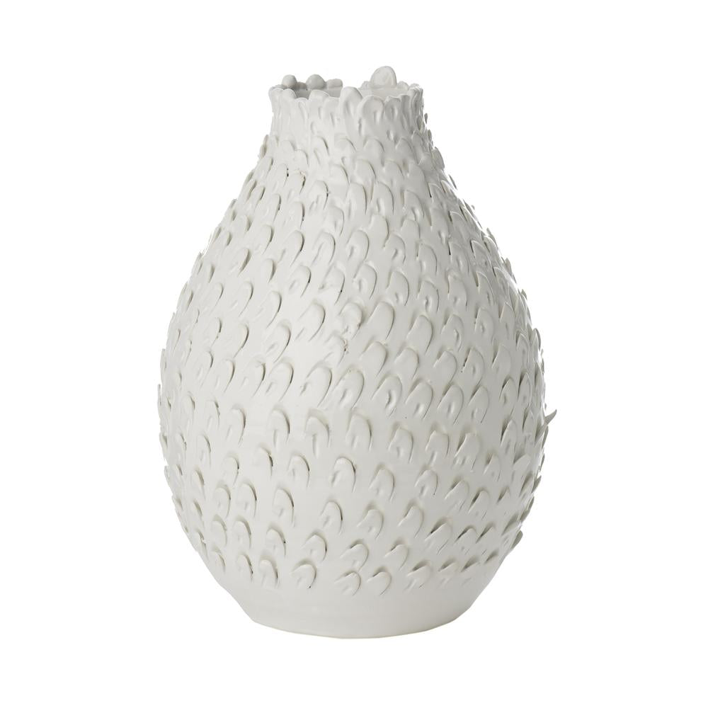 TUSCAN FEATHER: Handcrafted Vase with feather design - artisticaitalian.com