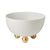 ABIGAILS - CATALINA Round Centerpiece Deep Bowl Matte White with Gold Feet - artisticaitalian.com