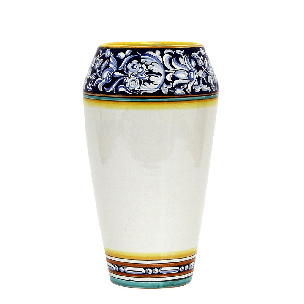 DERUTA BELLA: Medium Vase - Shades of Blue Design - (Premium Masterpiece by Francesca Niccacci) - artisticaitalian.com