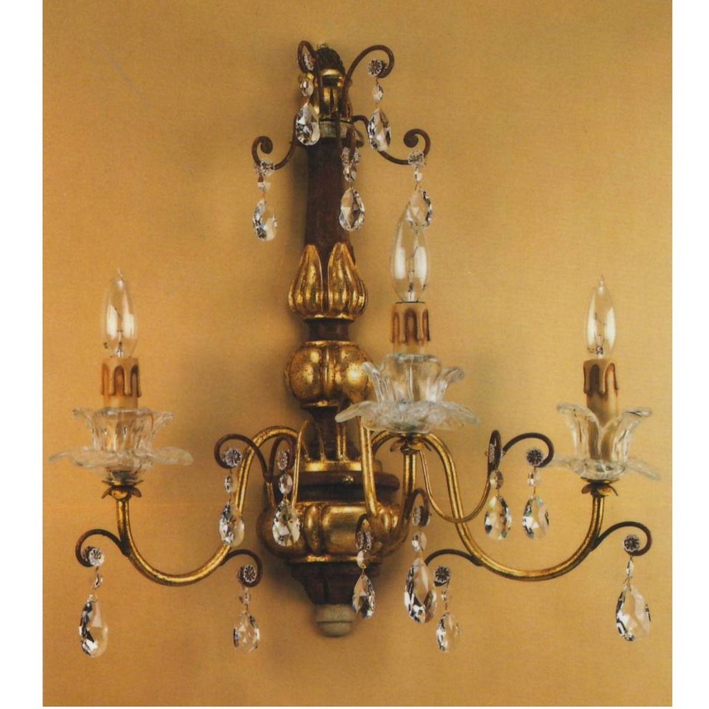 ALBA LAMP: Wall Light Sconce Swarovski Clear - artisticaitalian.com