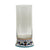 DERUTA BELLA VETRO: Cylindrical Glass Vase on ceramic base RICCO DERUTA design - CLEAR Glass - artisticaitalian.com