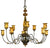 ALBA LAMP: Chandelier G9 Bulb Ossido Di Copper Oro - artisticaitalian.com