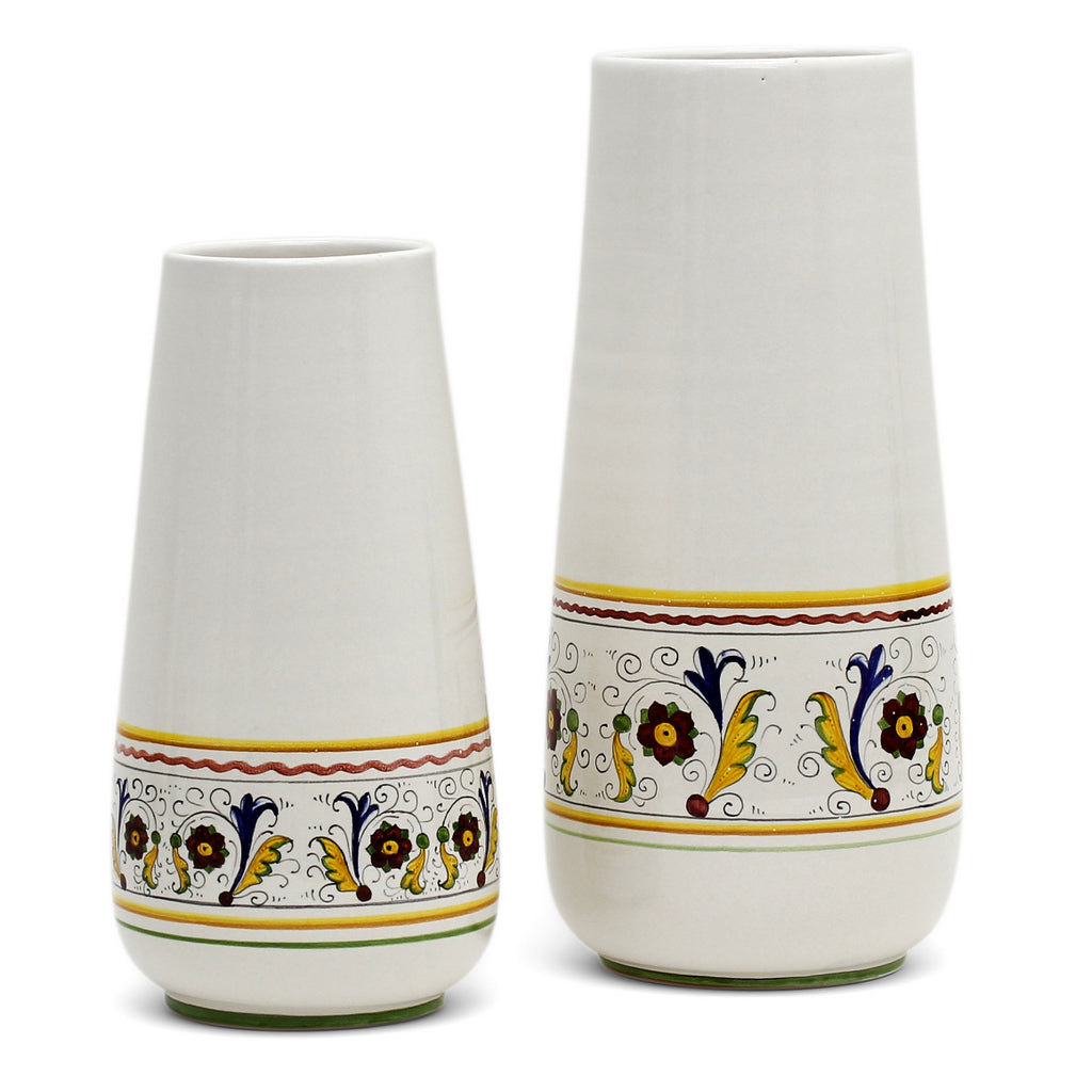 DERUTA BELLA CONICA: Bundle Large+Small Conic Vases - PERUGINO Design - artisticaitalian.com