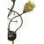 ALBA LAMP: Wall Sconce Light: Murano W Iron Hand Painted Gold Leaf - artisticaitalian.com