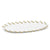 PURITY GLAMOUR: Large Oval Tray Centerpiece - Pure White with Gold Chain - artisticaitalian.com