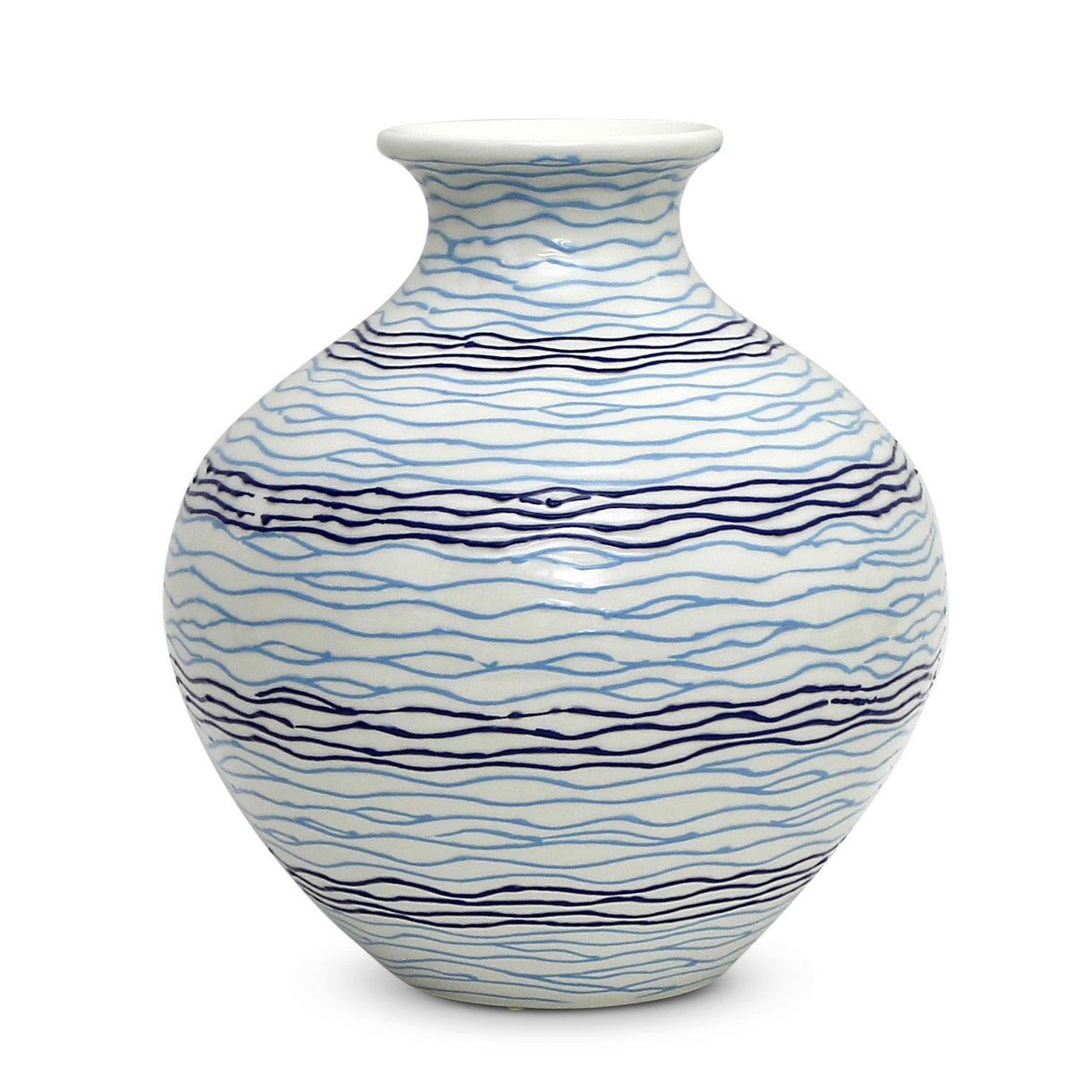 MARE BLU: Large Shaped Traditional Vase - artisticaitalian.com