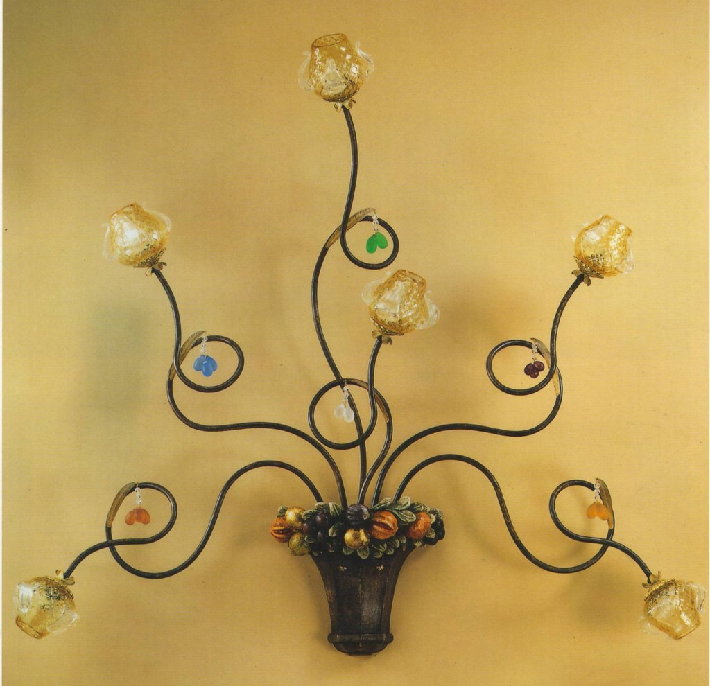 ALBA LAMP: Wall Light Sconce G9 Bulb Scavo Murano - artisticaitalian.com