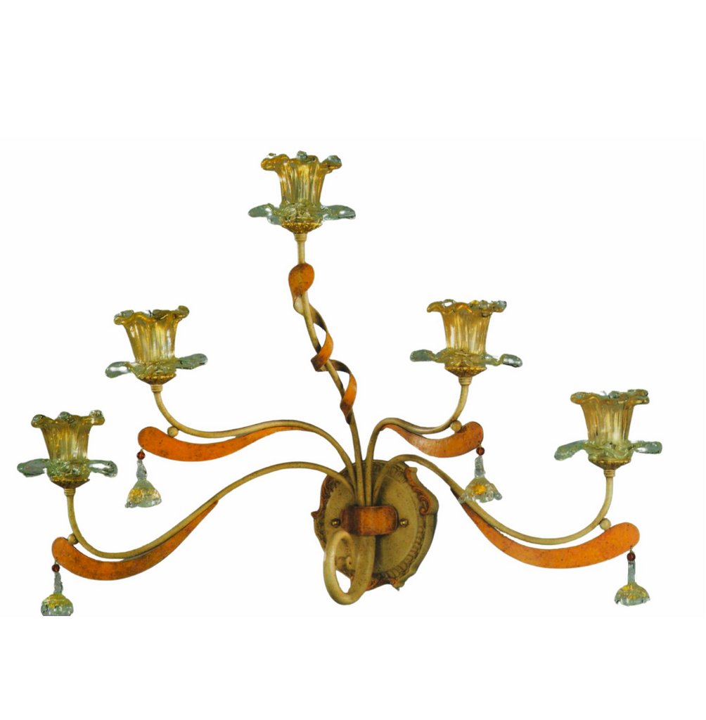 ALBA LAMP: Wall Light Sconce G9 Bulb Scavo Murano - artisticaitalian.com