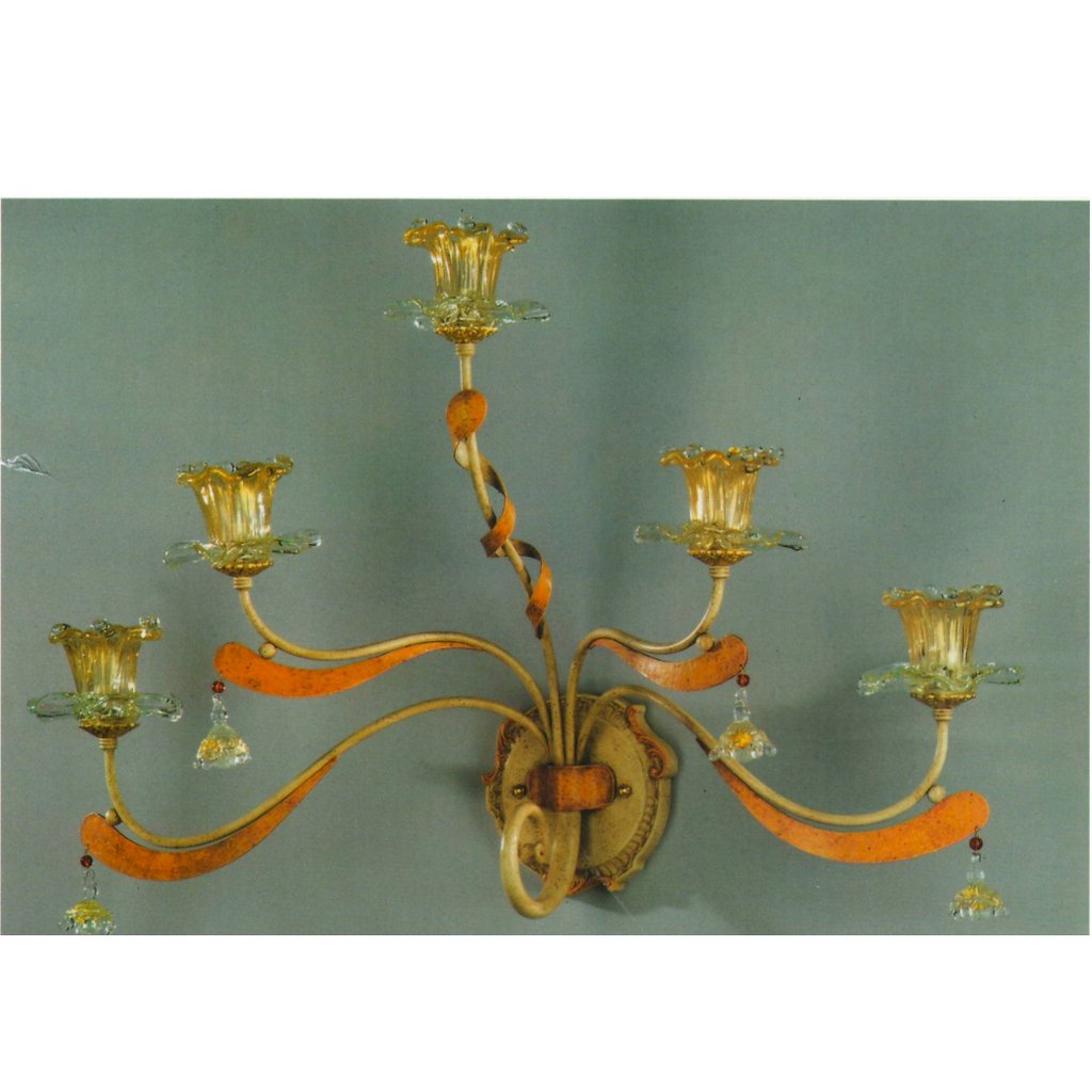 ALBA LAMP: Wall Light Sconce G9 Bulb Scavo Murano - artisticaitalian.com