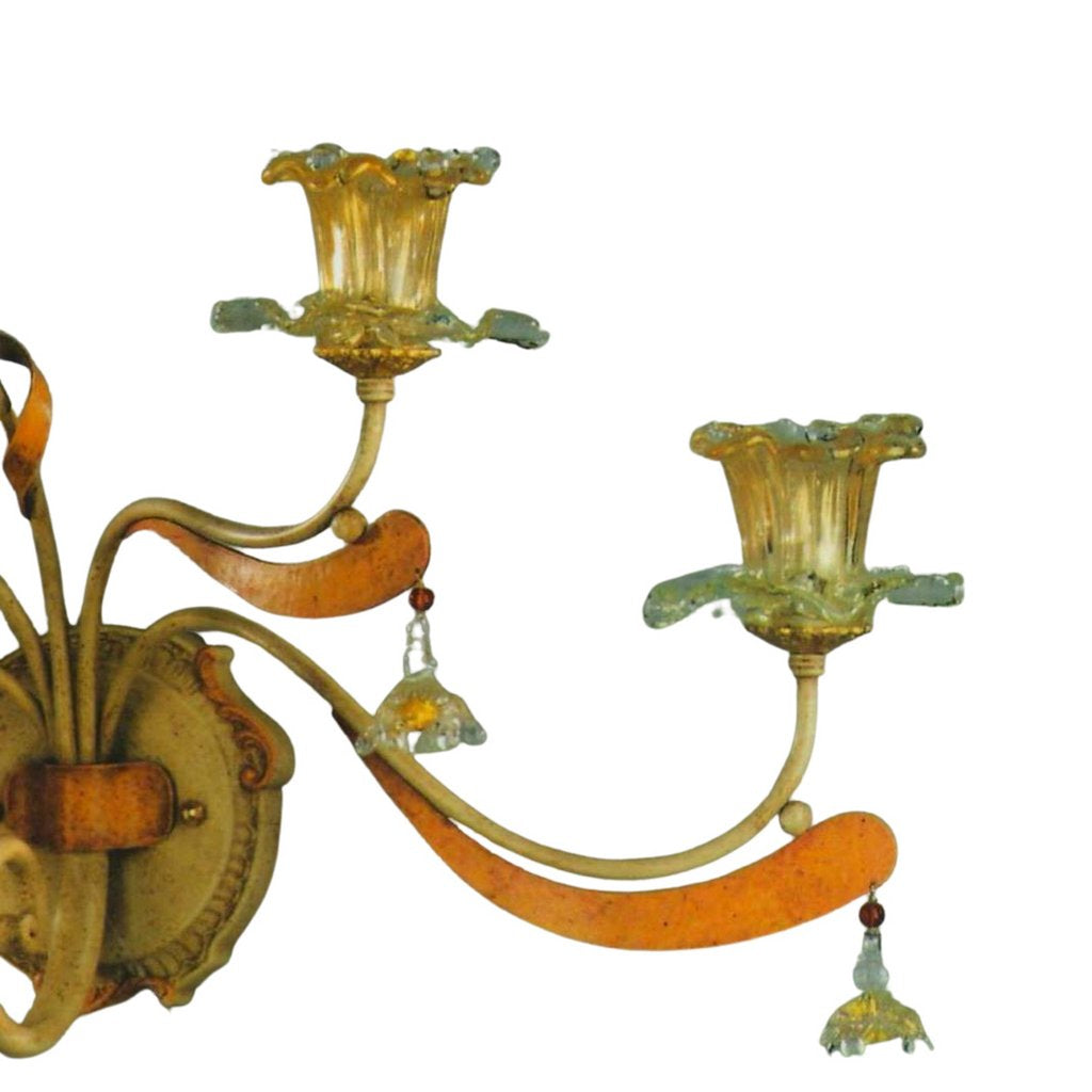 ALBA LAMP: Wall Light Sconce G9 Bulb Scavo Murano - artisticaitalian.com