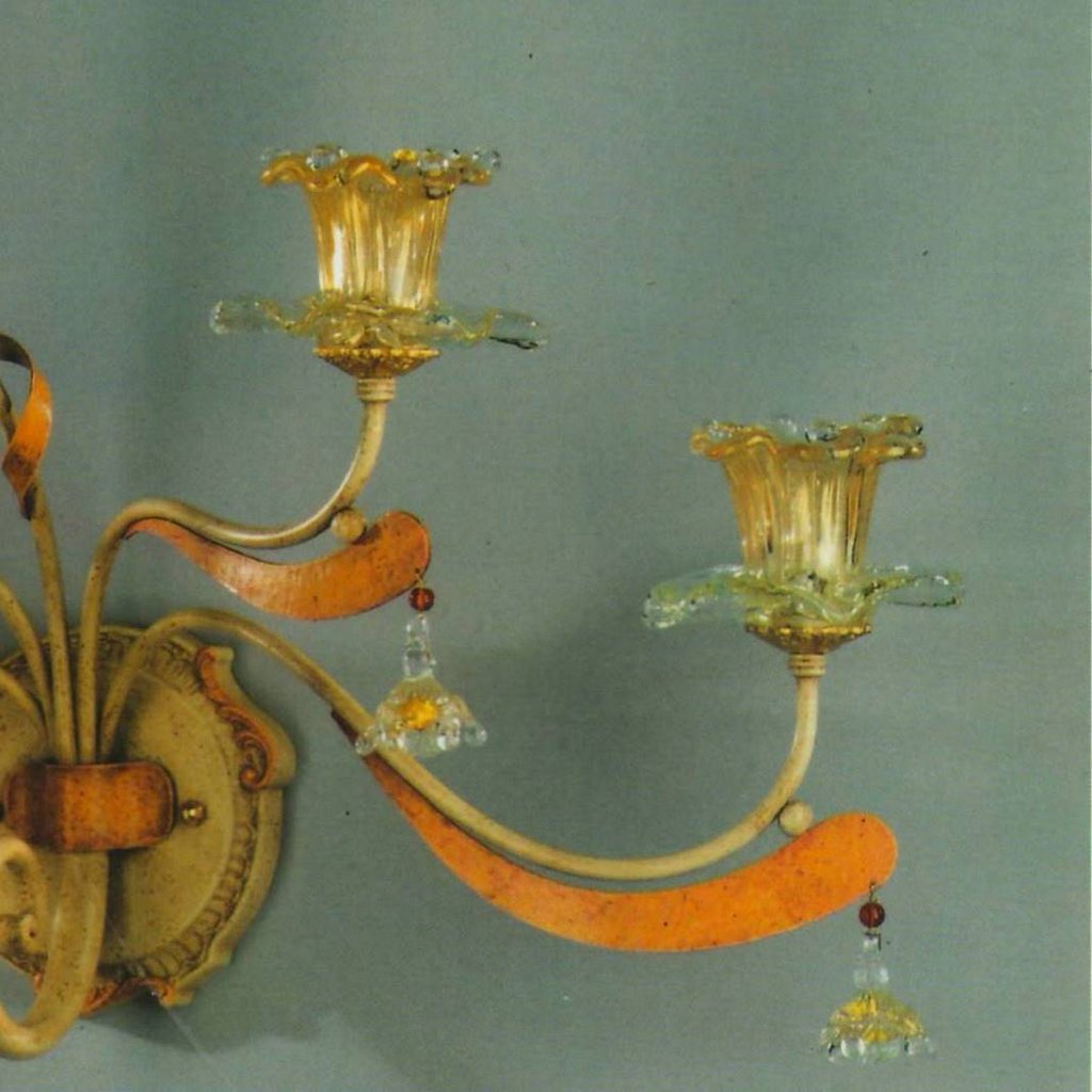 ALBA LAMP: Wall Light Sconce G9 Bulb Scavo Murano - artisticaitalian.com