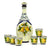 LIMONCELLO: Limoncello Set with Blue trimmings (Bottle with stopper and 6 Shot Glasses) - artisticaitalian.com