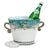 DERUTA COLORI: Ice Bucket Oval with handles - AQUA/TEAL - artisticaitalian.com