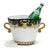 DERUTA COLORI: Ice Bucket Oval with handles - BLACK/GOLD - artisticaitalian.com