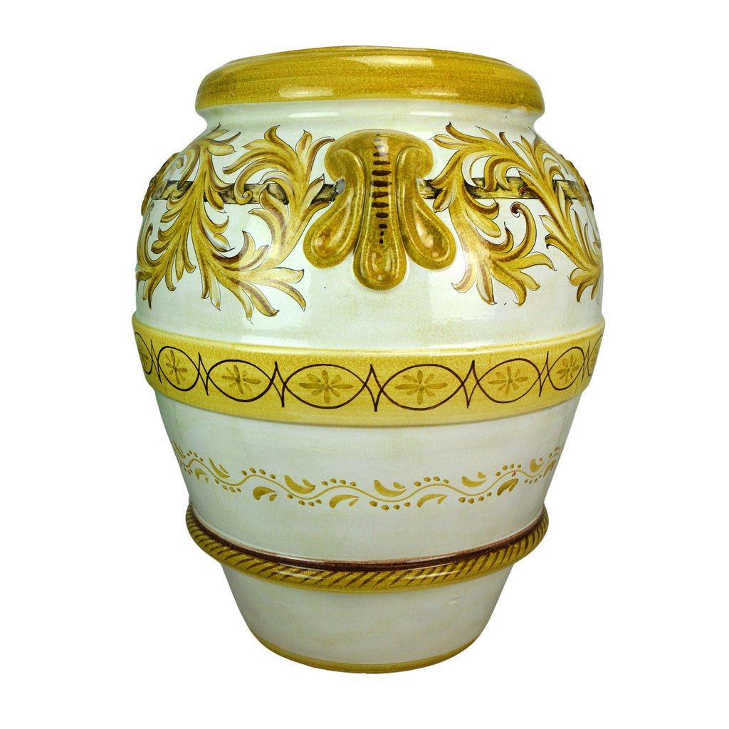 GRANDE GIARDINO: Large Deruta-Tuscan Orcio-Urn - ALTAMURA design - artisticaitalian.com