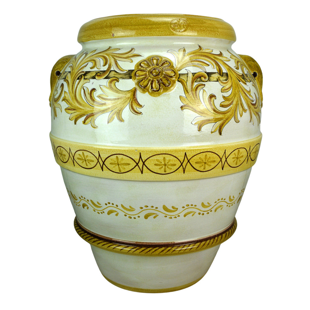 GRANDE GIARDINO: Large Deruta-Tuscan Orcio-Urn - ALTAMURA design - artisticaitalian.com