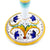 DERUTA STEMWARE: Pinot Glass on Hand Painted Ceramic Base PERUGINO Design - artisticaitalian.com