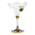 DERUTA STEMWARE: Martini Glass on Hand Painted Ceramic Base RICCO DERUTA Design - artisticaitalian.com