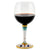 DERUTA STEMWARE: Burgundy Balloon Glass on Hand Painted Ceramic Base PERUGINO Design - artisticaitalian.com