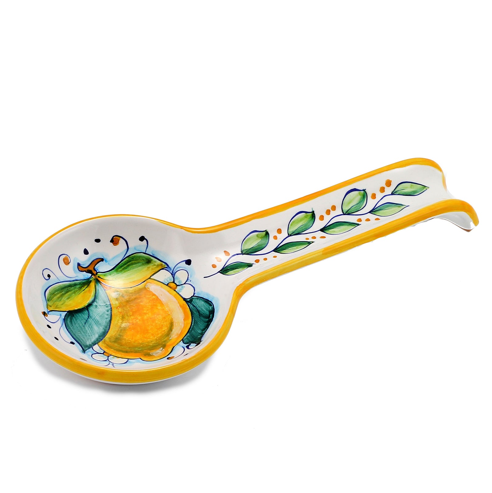 DERUTA: Spoon rest LEMON (also wall hung) - artisticaitalian.com