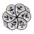 ORVIETO BLUE ROOSTER: Snack Tray Fiore/Shell - Six Compartments - artisticaitalian.com