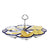 ORVIETO BLUE ROOSTER: Handled Tidbit Snack Tray Fiore/Shell server - Six Compartments - artisticaitalian.com