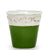 SCAVO COLORE: Small Cachepot Vase - Green/White - artisticaitalian.com