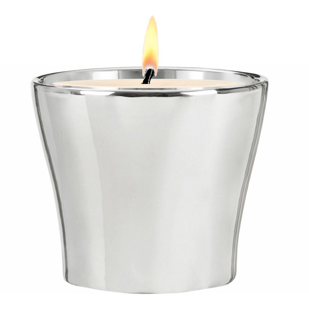 MONDIAL CANDLES: Chrome Mirror Silver Luxury Ceramic Candle - artisticaitalian.com