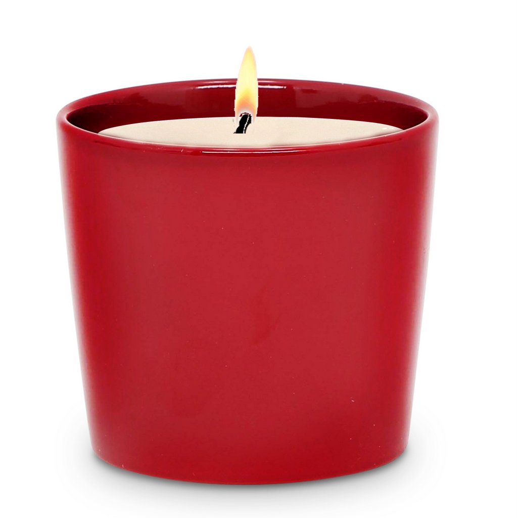 MONDIAL CANDLES: Rosso Ceramic Candle - What a beautiful red! Perfect for your Valentine or Christmas. - artisticaitalian.com