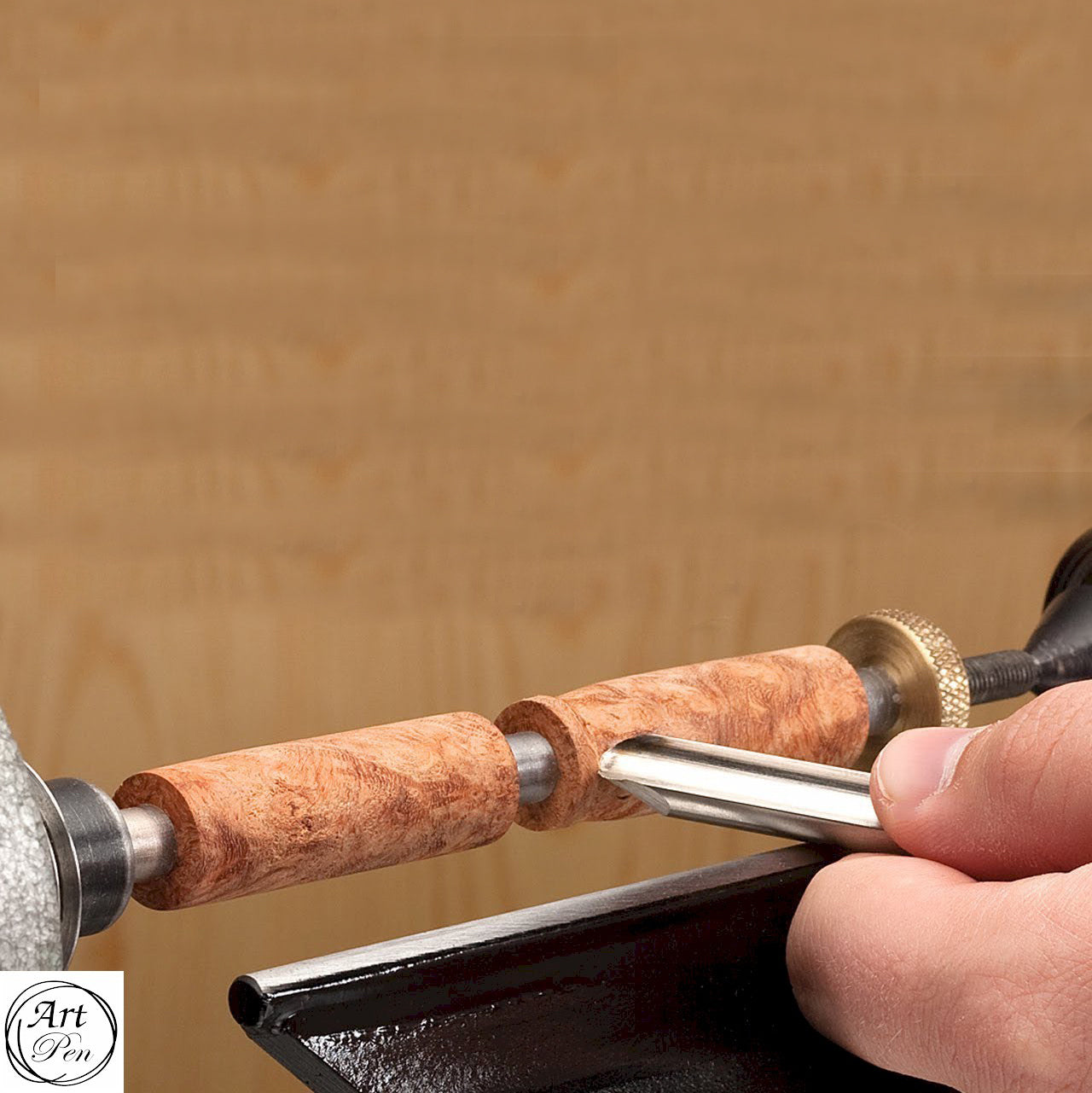 ART-PEN: Handcrafted Luxury Twist Pen - Deruta Perugino - Ant. Brass with Artisan Casein body. - artisticaitalian.com