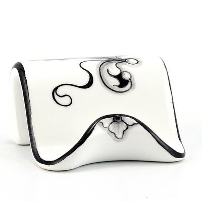 DERUTA VARIO NERO: Scroll Business Card Holder - artisticaitalian.com