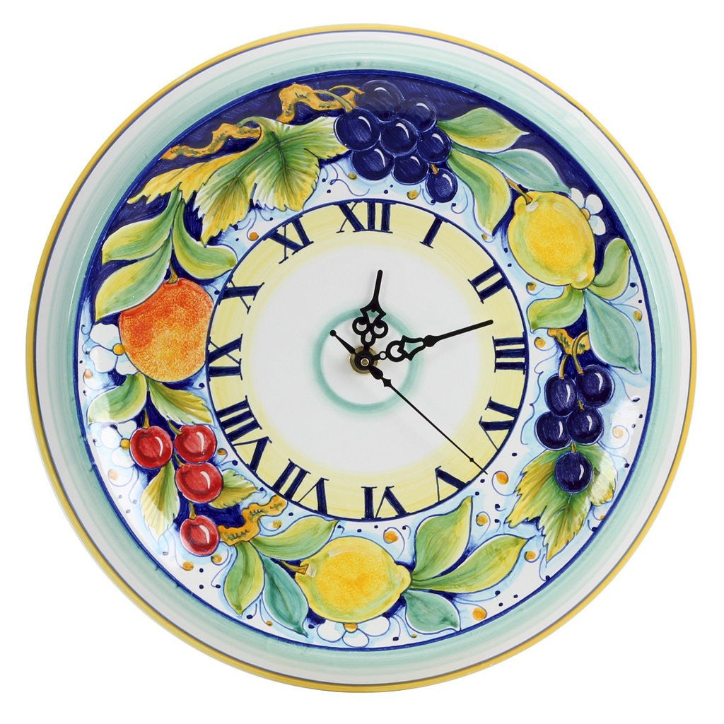 DERUTA FRUTTA: Round Wall Clock Dec Frutta - artisticaitalian.com