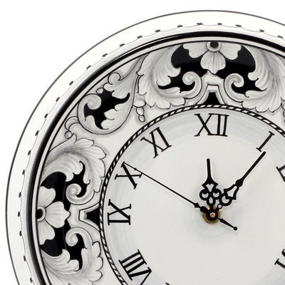 DERUTA VARIO NERO: Round Wall Clock - artisticaitalian.com