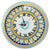 DERUTA VARIO: Round Wall Clock Peacock Foglie Verdi Design - artisticaitalian.com